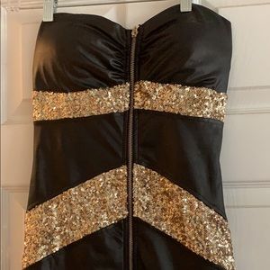 Sequined Black elegant dresss